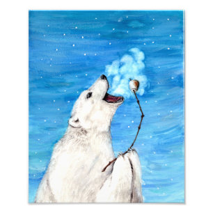 Polar Bear mit Toasta Marshmallow Fotodruck