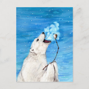 Polar Bear mit Toasta Marshmallow Postkarte