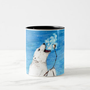 Polar Bear mit Toasta Marshmallow Zweifarbige Tasse