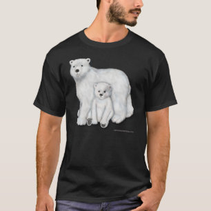 Polar Bear Mutter und Cub. T-Shirt