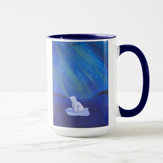 Polar Bear & Northern Lights Tasse (Rechts)