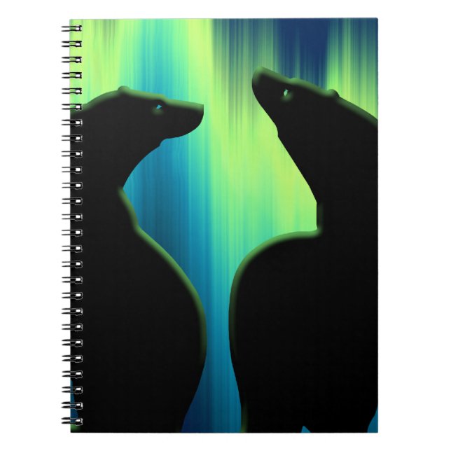 Polar Bear Notebook Native Art Bear Art Notebook Notizblock (Vorderseite)