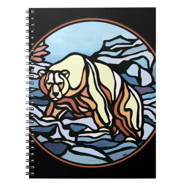 Polar Bear Notebook Native Art Bear Art Notebook Notizblock (Vorderseite)