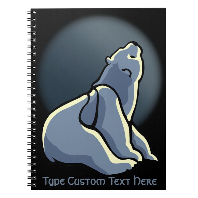 Polar Bear Notebook Personalisiert Bear Art Notebo Notizblock (Vorderseite)