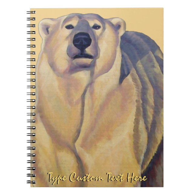 Polar Bear Notebook Personalisiert Bear Art Notebo Notizblock (Vorderseite)