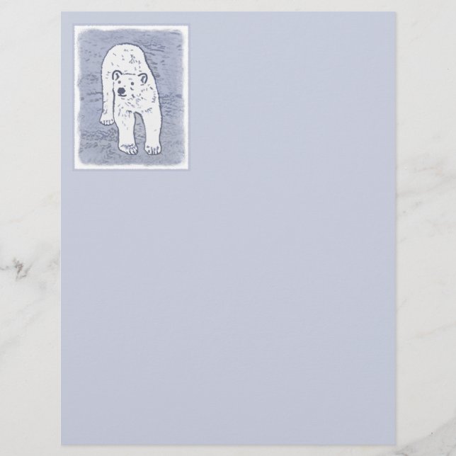 Polar Bear on Ice Painting - Original Wildlife Art (Vorderseite)