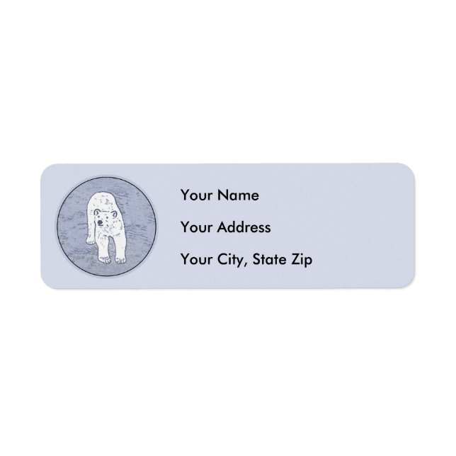 Polar Bear on Ice Painting - Original Wildlife Art (Vorne)