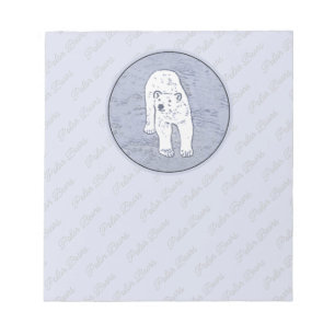 Polar Bear on Ice Painting - Original Wildlife Art Notizblock