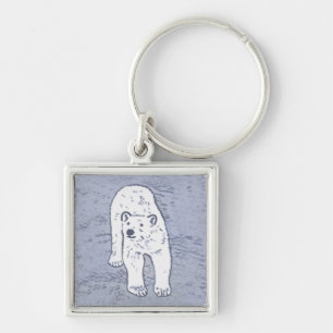 Polar Bear on Ice Painting - Original Wildlife Art Schlüsselanhänger