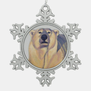 Polar Bear Ornament Holiday Bear Art Deco