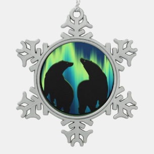 Polar Bear Ornament Holiday Bear Art Deco