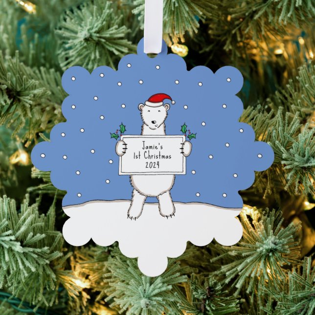 Polar Bear Ornament Karte (Insitu (Baum))