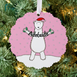 Polar Bear Ornament Karte