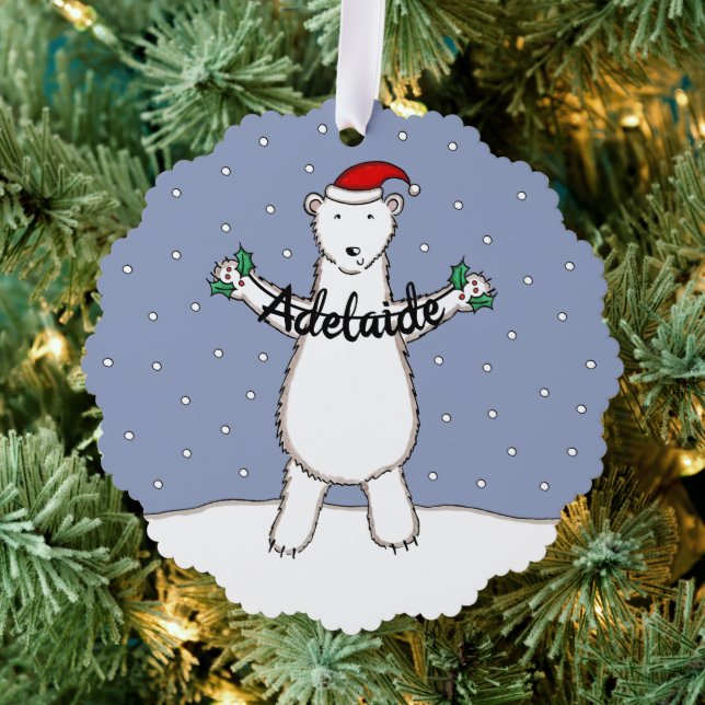 Polar Bear Ornament Karte (Insitu (Baum))