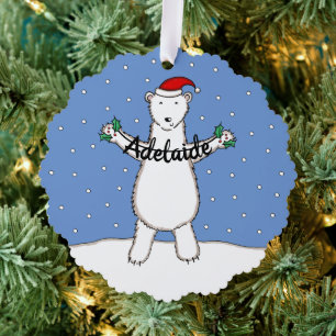 Polar Bear Ornament Karte
