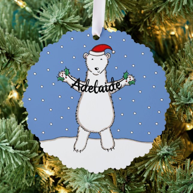 Polar Bear Ornament Karte (Insitu (Baum))
