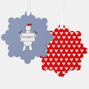 Polar Bear Ornament Karte