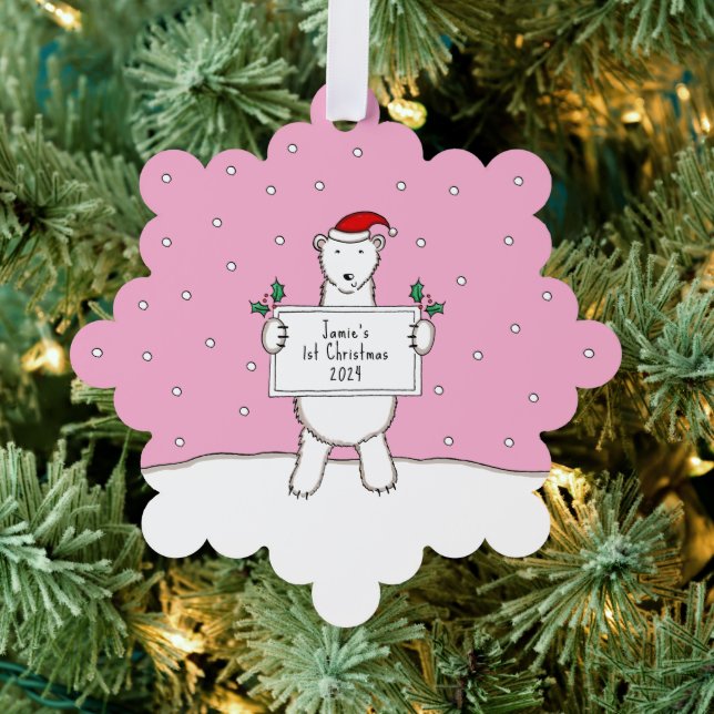 Polar Bear Ornament Karte (Insitu (Baum))