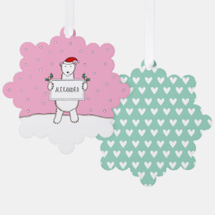 Polar Bear Ornament Karte