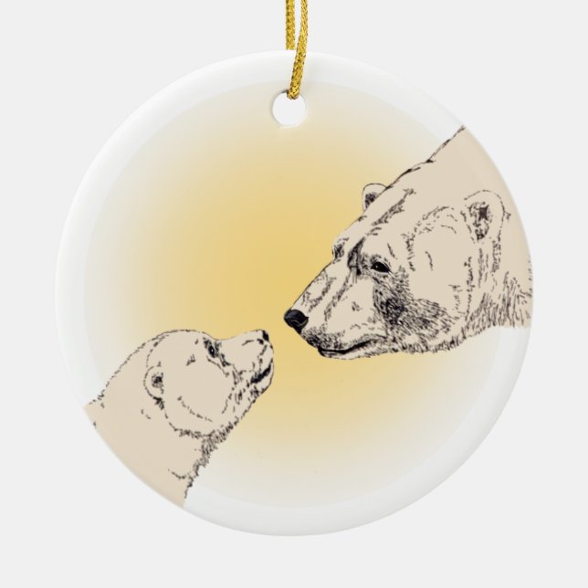 Polar Bear Ornament Polar Bären Art Decoration Beh (Vorne)