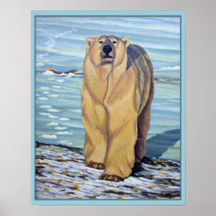 Polar Bear Painting Art Print Wildlife Wohngestalt Poster
