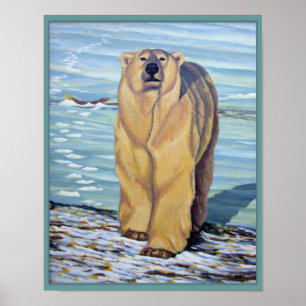 Polar Bear Painting Poster Wildlife Wohngestaltung
