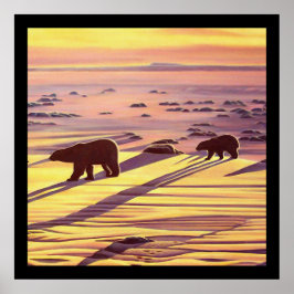 Polar Bear Painting Poster Wildlife Wohngestaltung