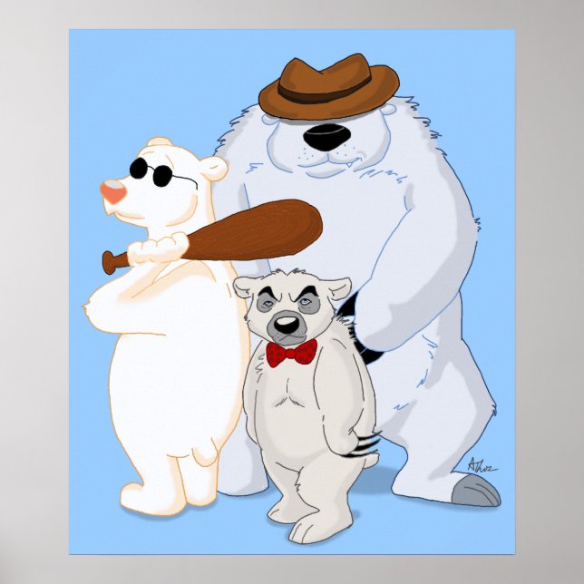 Polar Bear Pals Poster Print (Vorne)