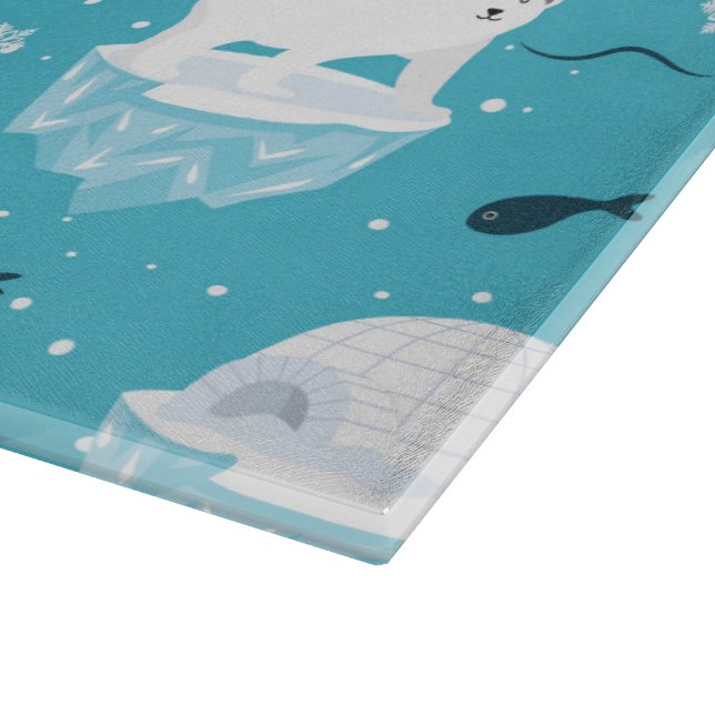 Polar Bear Party Schneidebrett (Ecke)