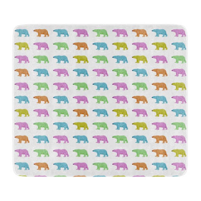 Polar Bear Pattern Schneidebrett (Vorderseite)