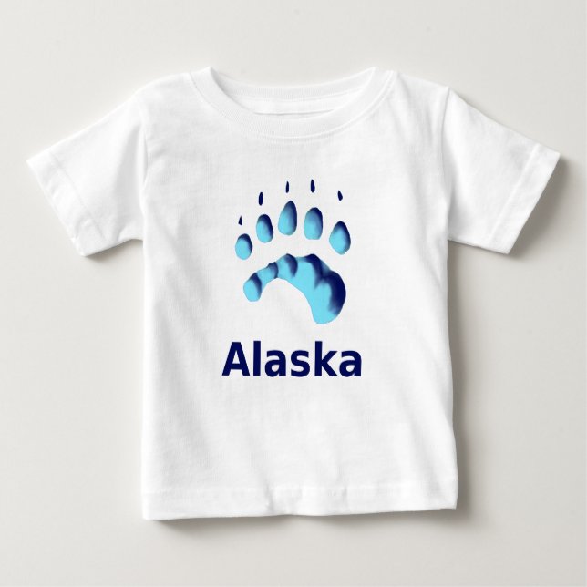 Polar Bear Paw Print Baby T-shirt (Vorderseite)