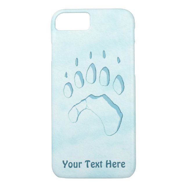 Polar Bear Paw Print Case-Mate iPhone Hülle (Rückseite)