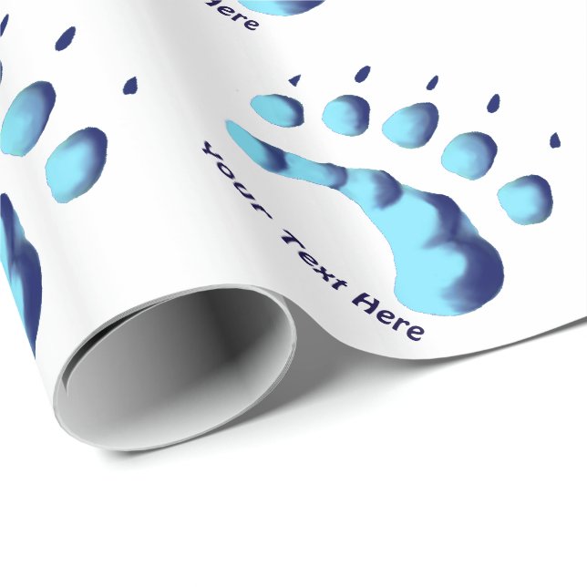Polar Bear Paw Print Geschenkpapier (Rolleneckpunkt)