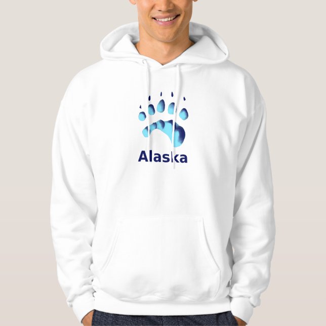Polar Bear Paw Print Hoodie (Vorderseite)