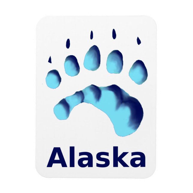 Polar Bear Paw Print Magnet (Vertikal)