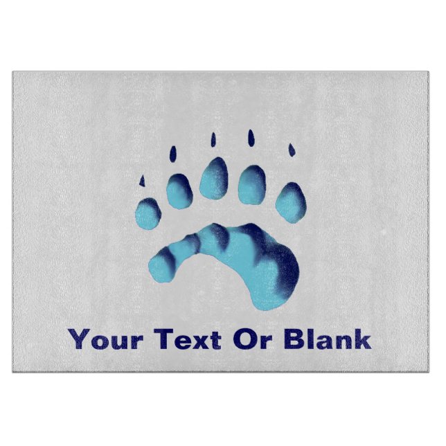 Polar Bear Paw Print Schneidebrett (Vorderseite)