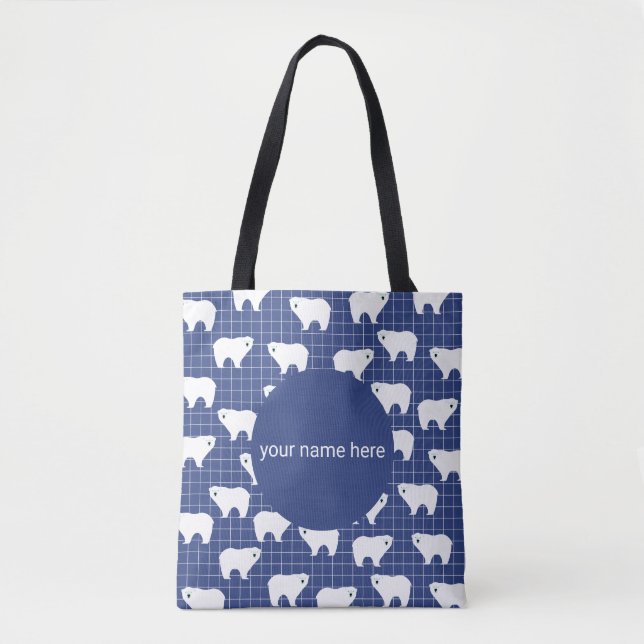 Polar Bear Personalisiert Tote Bag (Vorderseite)