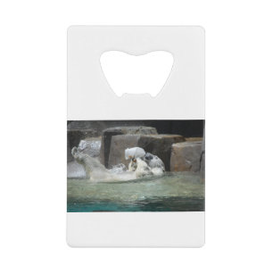 Polar Bear Playing mit Jug Geldbeutel Flaschenöffner