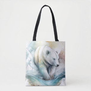 Polar Bear Portrait Animal Painting Wildlife Snow