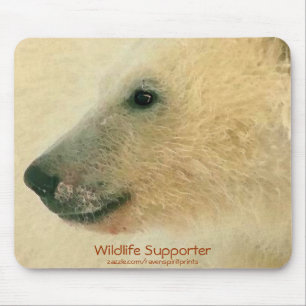 Polar Bear Portrait Mousepad