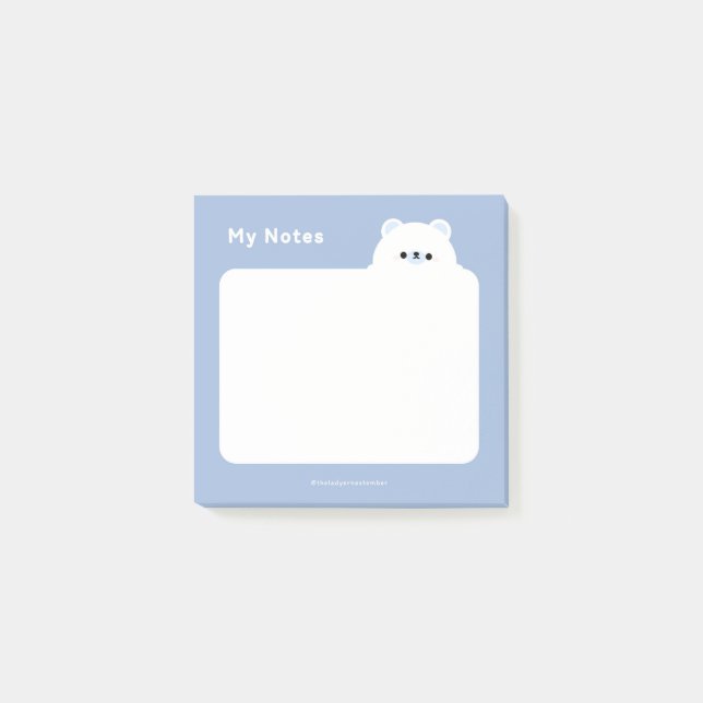 Polar Bear Post-it Klebezettel (Vorderseite)