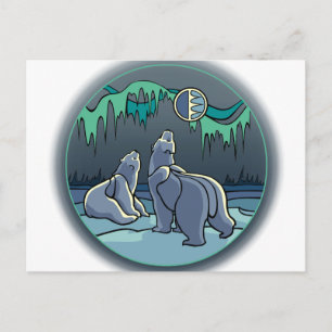 Polar Bear Postcard Nationalparkprojekt des Locarn Postkarte