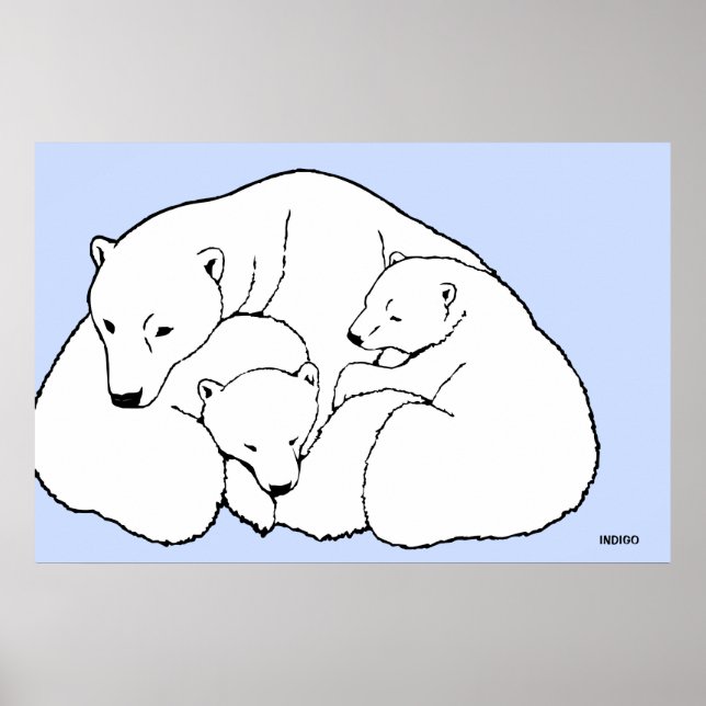 Polar Bear Poster Art Print Wohngestaltung (Vorne)