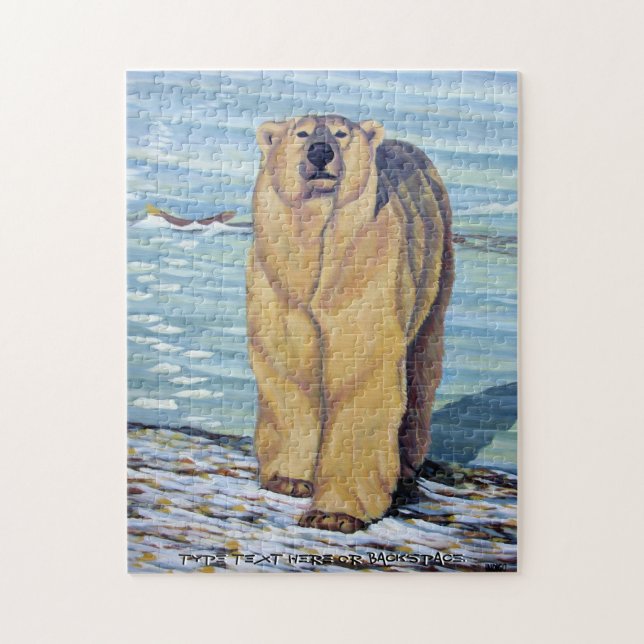Polar Bear Puzzle Personalisierter Polar Bear Art  (Vertikal)