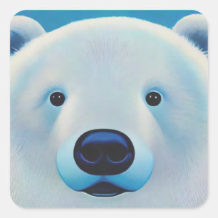 Polar Bear Quadratischer Aufkleber