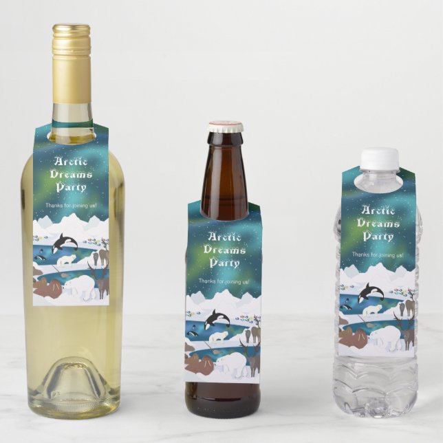 Polar Bear Reindeer Walrus Orca Narwhal Flaschenanhänger (Beispiel)