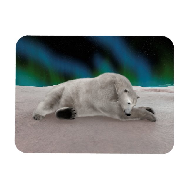 Polar Bear Resting Magnet (Horizontal)