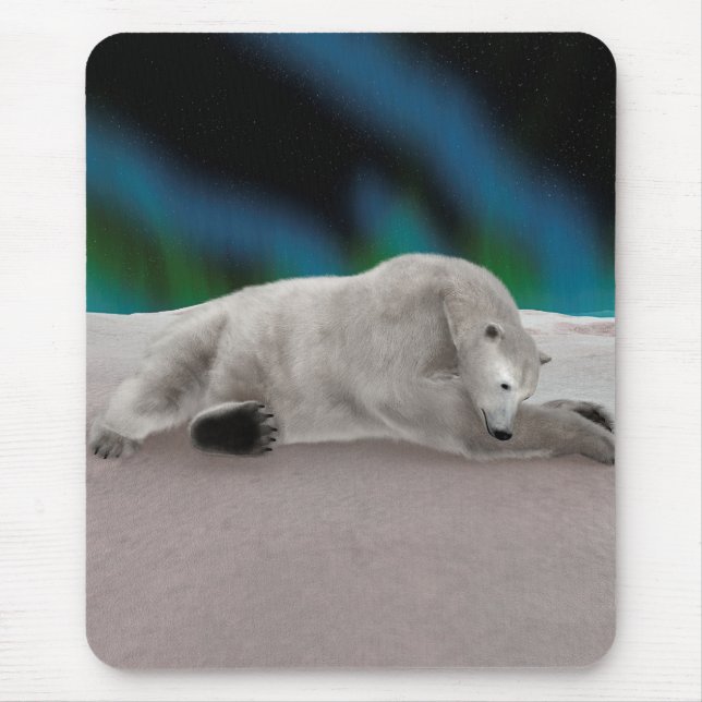 Polar Bear Resting Mousepad (Vorne)