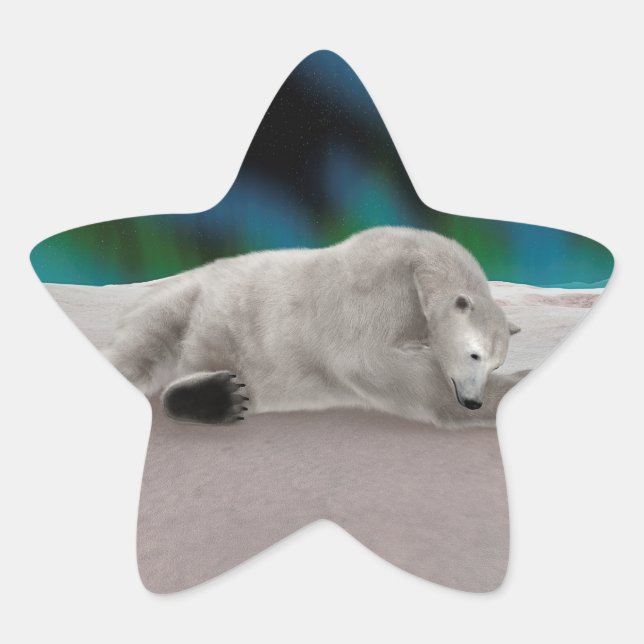 Polar Bear Resting Stern-Aufkleber (Vorderseite)