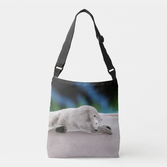 Polar Bear Resting Tragetaschen Mit Langen Trägern (Vorderseite)